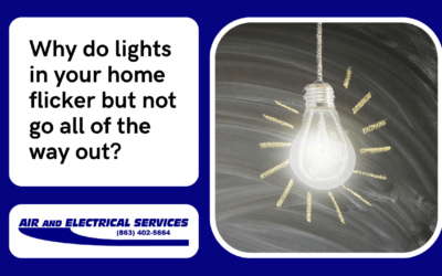 Why do lights in your home flicker but not go all of the way out?
