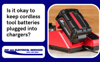 Is it okay to keep cordless tool batteries plugged into chargers?