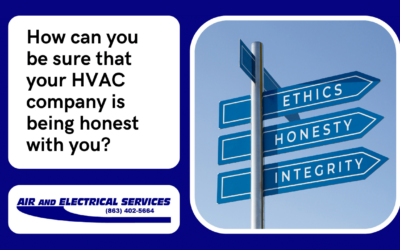 How can you be sure that your HVAC company is being honest with you?