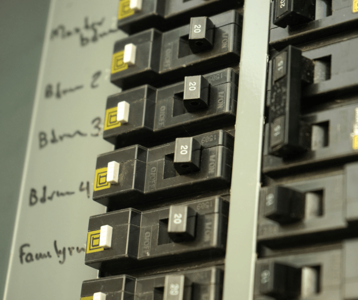 Picture of Breaker Panel up close